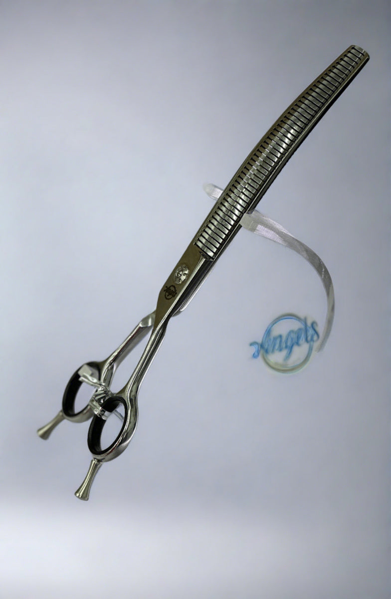 Angels 7.5’ curved Fluff scissors – Angels Grooming Solutions