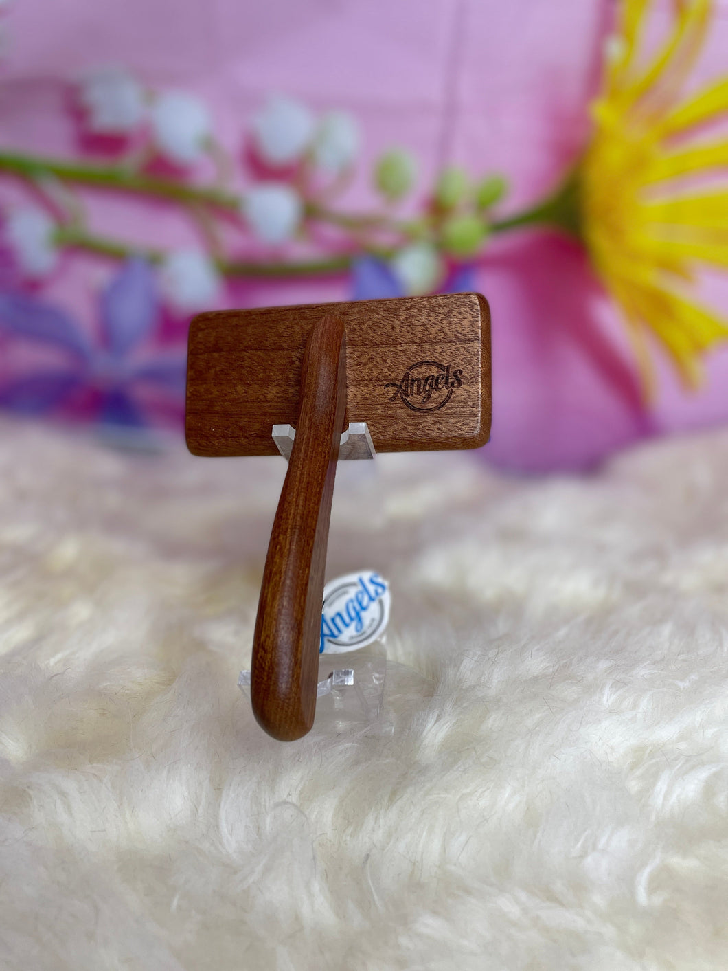 wooden soft pad slicker brush large